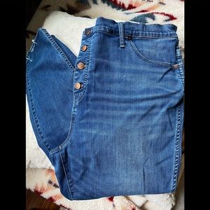 Madewell Super High Waist Button Fly Jeans Size 20